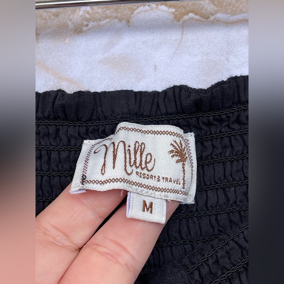 Mille resort and travel smocked waist button front midi skirt size medium - Picture 4 of 9